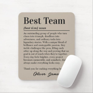 Aangepaste definitie van het beste team Teamwerk Muismat