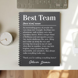 Aangepaste definitie van het beste team - waarderi notitieboek
