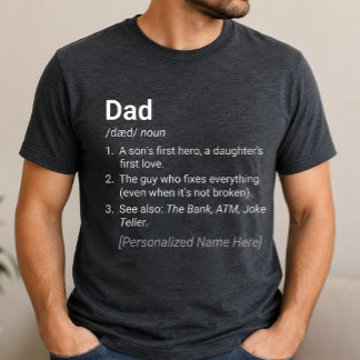 Aangepaste definitie van vader Minimalistische woo T-shirt