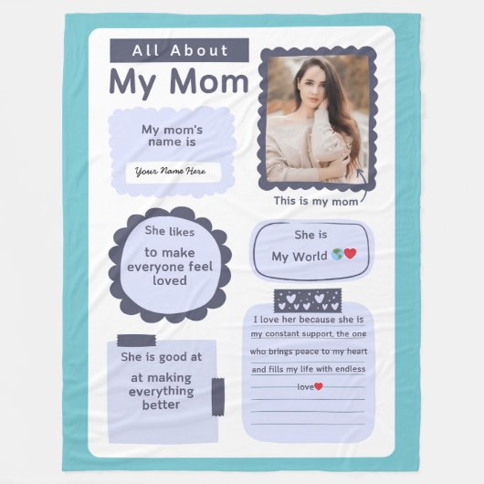 Aangepaste Deken Geschenken voor zwangere vrouwen  (Voorkant)