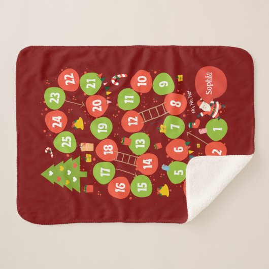 Aangepaste Deken Gift BoardGame Glijbanen en Ladde (Voorkant (horizontaal))