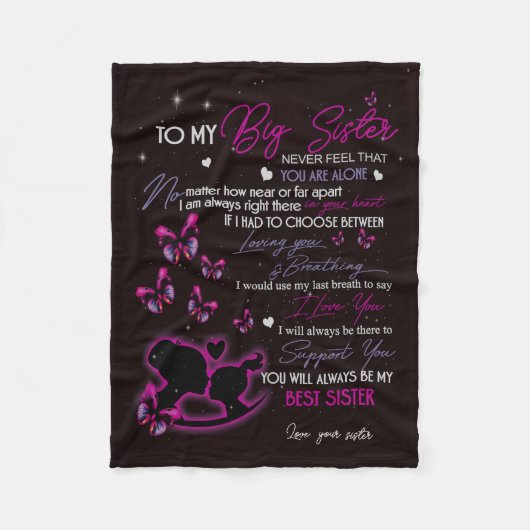 Aangepaste deken voor mijn zus fleece deken - Gift (Voorkant)