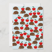 Aangepaste denecards voor egel en appels bedankkaart (Achterkant)