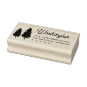 Aangepaste dennenbomen familienaam retouradres rubberstempel (Stempel)