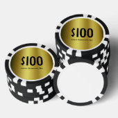 Aangepaste Denominatie Gouden poker chip (Opstapeling)