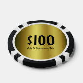 Aangepaste Denominatie Gouden poker chip (Enkel)