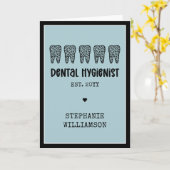 Aangepaste Dental Hygienist Leopard Print Teeth Kaart (Gele Bloem)