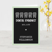 Aangepaste Dental Hygienist Leopard Print Teeth Kaart (Gele Bloem)