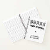 Aangepaste Dental Hygienist Leopard Print Teeth Notitieboek (Binnen)