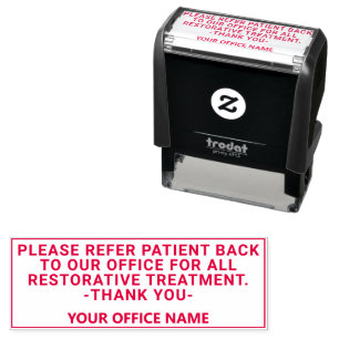 Aangepaste Dental Office Specialist Verwijzingsber Zelfinktende Stempel
