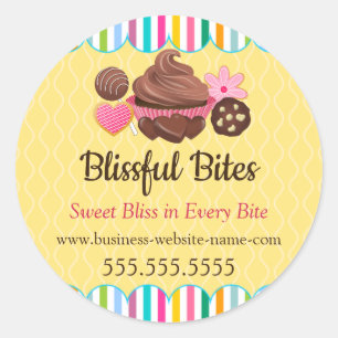Aangepaste desserts bakkerij verpakking ronde sticker