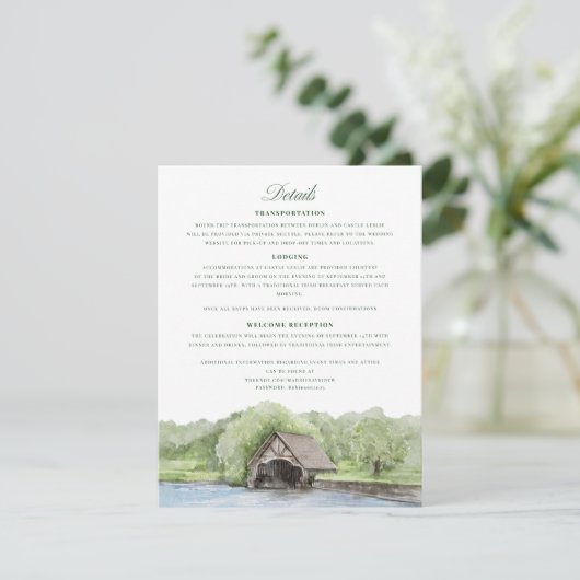 Aangepaste details informatiekaartje (Staand voorkant)