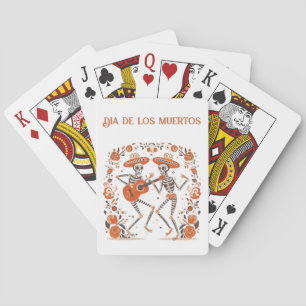 Aangepaste Día de los Muertos Mariachi Skeletten Pokerkaarten