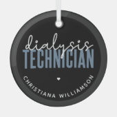 Aangepaste dialysetechnicus | Nephrology Tech Gift Glas Ornament (Voorkant)