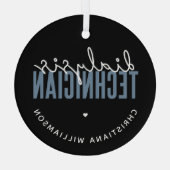 Aangepaste dialysetechnicus | Nephrology Tech Gift Glas Ornament (Achterkant)