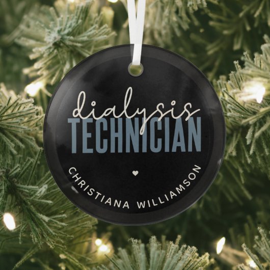 Aangepaste dialysetechnicus | Nephrology Tech Gift Glas Ornament (Insitu)