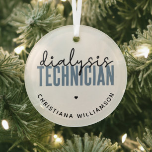 Aangepaste dialysetechnicus Nephrology Tech Gift Glas Ornament