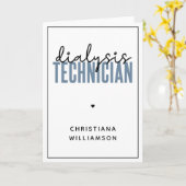 Aangepaste dialysetechnicus | Nephrology Tech Gift Kaart (Gele Bloem)