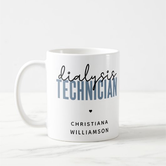 Aangepaste dialysetechnicus | Nephrology Tech Gift Koffiemok (Links)