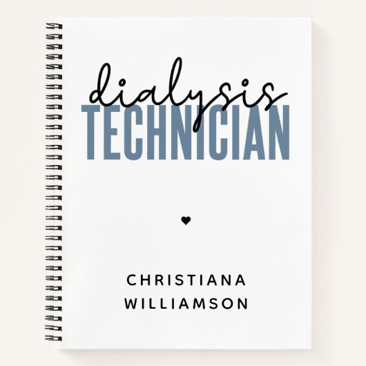 Aangepaste dialysetechnicus | Nephrology Tech Gift Notitieboek (Voorkant)