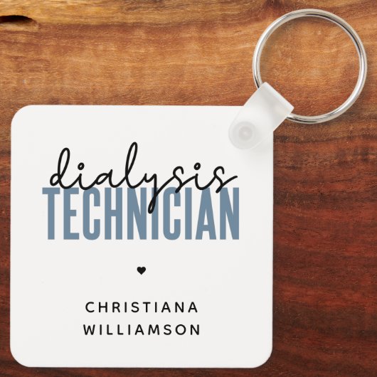 Aangepaste dialysetechnicus | Nephrology Tech Gift Sleutelhanger (Achterkant)