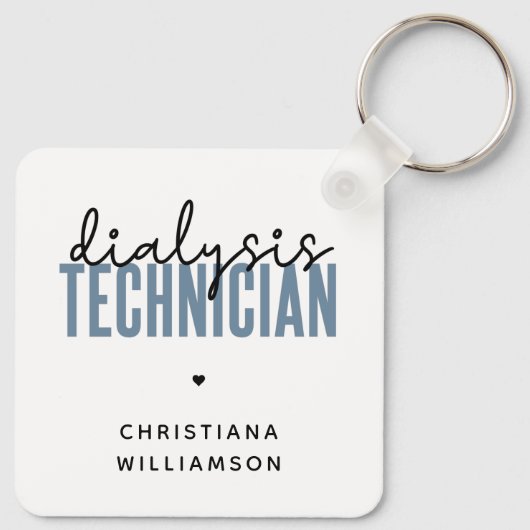 Aangepaste dialysetechnicus | Nephrology Tech Gift Sleutelhanger (Achterkant)
