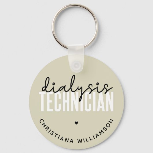 Aangepaste dialysetechnicus | Nephrology Tech Gift Sleutelhanger (Voorkant)