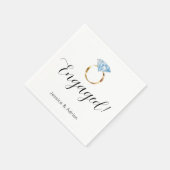 Aangepaste diamant Ring Engagement Party Servet (Hoek)