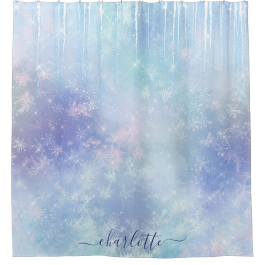 Aangepaste diepvriespictogrammen douchegordijn (Voorkant)