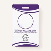 Aangepaste dierenarts Foto Naam ID Badge (Voorkant)