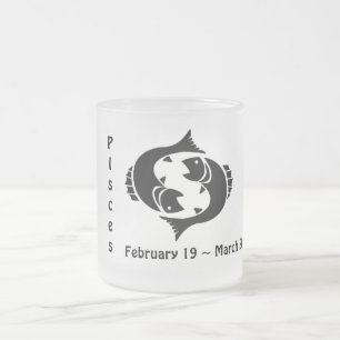 Aangepaste dierentuin, diepgevroren Mok/pisces Matglas Koffiemok