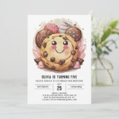 Aangepaste digitale grillige cookies Verjaardag Kaart (Staand voorkant)