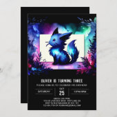 Aangepaste digitale kattenverjaardag kaart (Voorkant / Achterkant)