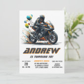 Aangepaste digitale Motorcross Dirt boy Biker Verj Kaart (Staand voorkant)