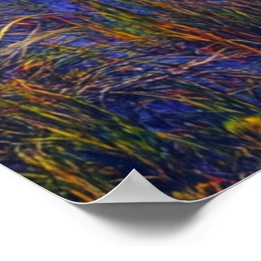 Aangepaste digitale strand geluksplek TV-kunst Poster (Hoek)