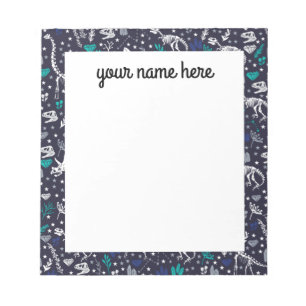 Aangepaste Dinosaur Skeletons-laptop Notitieblok