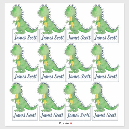 Aangepaste Dinosaur Trex-labels voor Kinderen Sticker (Vel)