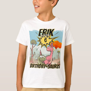 Aangepaste dinosaurus eregast verjaardag t-shirt