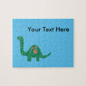 Aangepaste dinosaurusboodschap Puzzle Legpuzzel (Horizontaal)