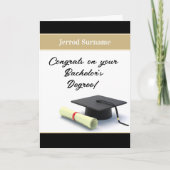 Aangepaste diploma kaart voor afgestudeerden Bache (Voorkant)