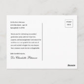 Aangepaste diploma-uitreiking feest bedankje voor briefkaart (Achterkant)