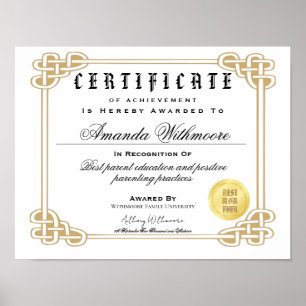 Aangepaste diplomacertificaten Sjablonen Poster