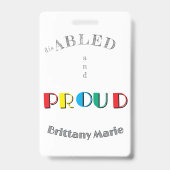 Aangepaste Disability Pride-bewustzijnsadvocaat Badge (Achterkant)