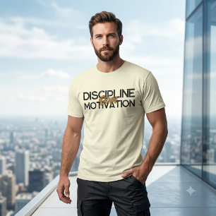 Aangepaste Discipline Boven Gym Motivatie Grafisch T-shirt