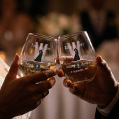 Aangepaste Disco Bruiloft Wijnglas Zonder Voet