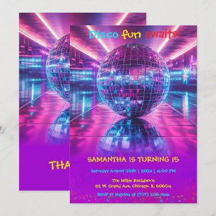 Aangepaste Disco Feest Uitnodiging - Bewerkbaar On