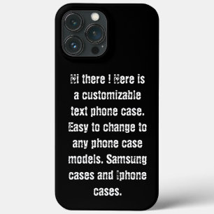 Aangepaste DIY-tekst moderne trendy zwart-wit iPhone 13 Pro Max Hoesje