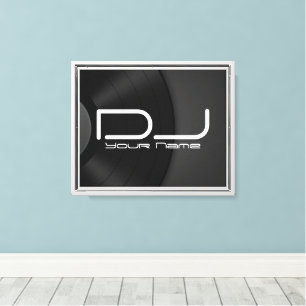 Aangepaste DJ Canvas Wall Art met Vinyl Record Afdruk