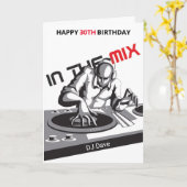 Aangepaste DJ in het Wenskaart van de Mix Birthday Kaart (Gele Bloem)
