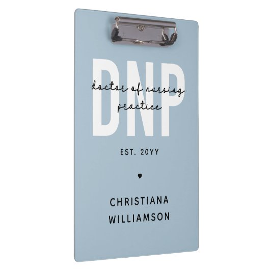 Aangepaste DNP Doctor of Nursing Practice Afstuder Klembord (Rechts)